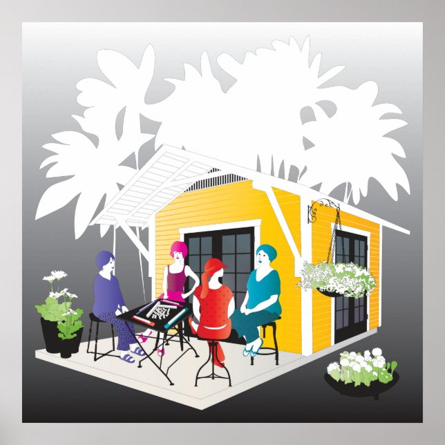 My Mah Jongg Cottage Poster (Front)