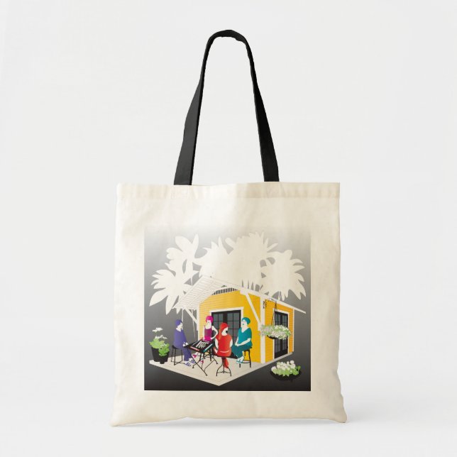 My Mah Jongg Cottage Tote Bag (Front)