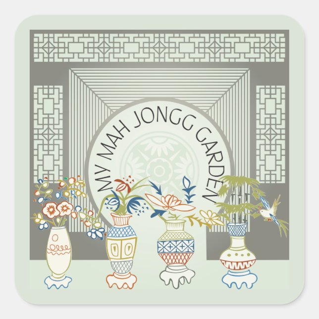My Mah Jongg Garden Stickers (Front)