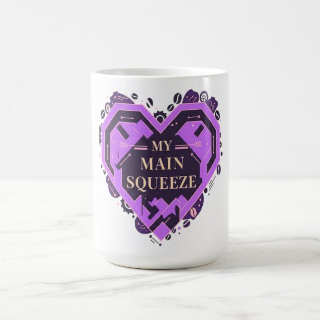 My Main Squeeze – Purple Coffee Love Valentine Mug (Center)
