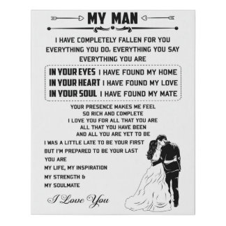 My Man Faux Canvas Print
