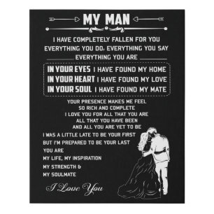 My Man Faux Canvas Print
