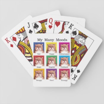 My Many Moods Playing Cards by gailgastfield at Zazzle