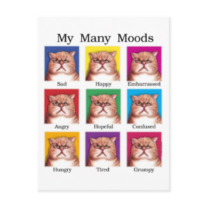 My Many Moods Postcard