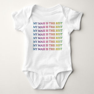 MY MASI IS THE BEST RAINBOW TEXT BABY BODYSUIT