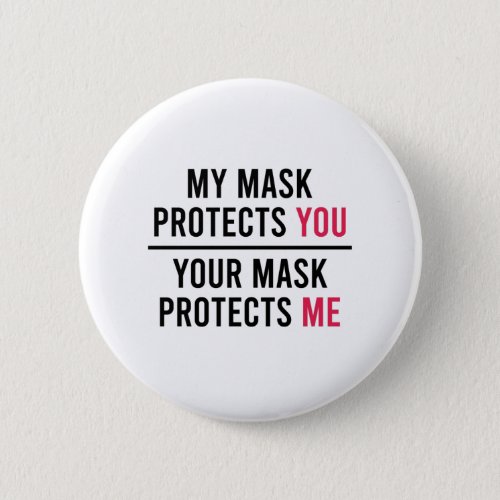 My Mask Protects You Your Mask Protects Me Button