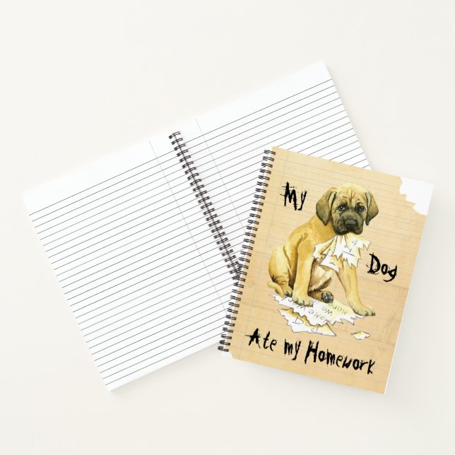My Mastiff Ate my Homework Notebook (Inside)