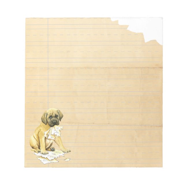 My Mastiff Ate My Homework Notepad (Front)