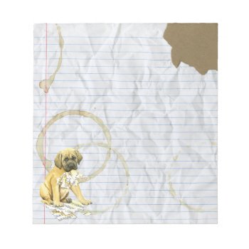My Mastiff Ate My Lesson Plan Notepad by DogsInk at Zazzle