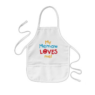 My Memaw Loves Me T-shirts and Gifts Kids' Apron
