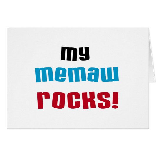 My Memaw Rocks T-shirts and Gifts (Front Horizontal)