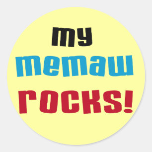 My Memaw Rocks T-shirts and Gifts Classic Round Sticker