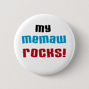 My Memaw Rocks T-shirts and Gifts Pinback Button