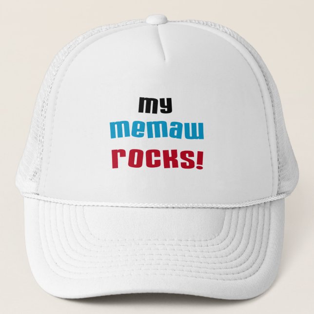 My Memaw Rocks T-shirts and Gifts Trucker Hat (Front)