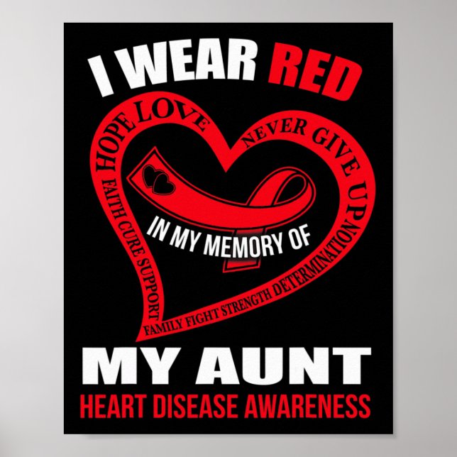 My Memory Of My Aunt Heart Disease Awareness  Poster (Front)