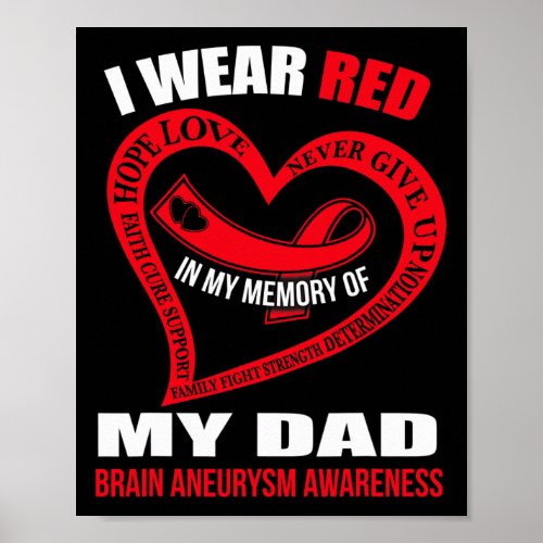 My Memory Of My Dad Brain Aneurysm Awareness  Poster