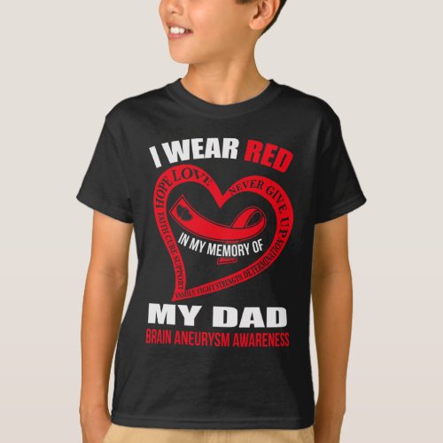 My Memory Of My Dad Brain Aneurysm Awareness  T_Shirt