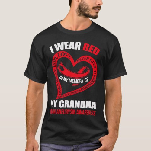 My Memory Of My Grandma Brain Aneurysm Awareness  T_Shirt