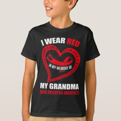 My Memory Of My Grandma Brain Aneurysm Awareness  T_Shirt