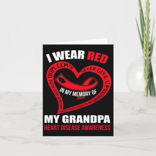 My Memory Of My Grandpa Heart Disease Awareness  Card