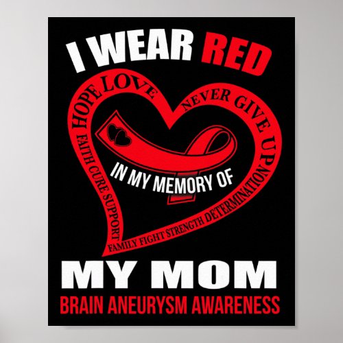 My Memory Of My Mom Brain Aneurysm Awareness  Poster