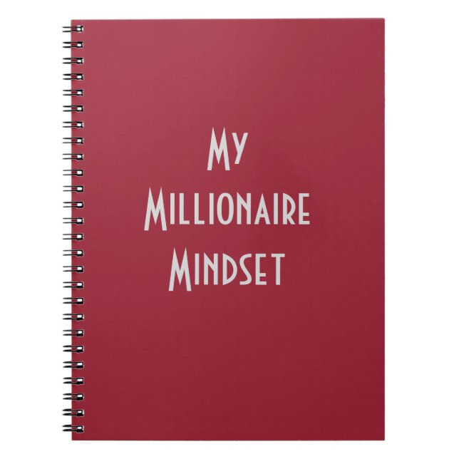 My Millionaire Mindset, Photo Notebook (Front)