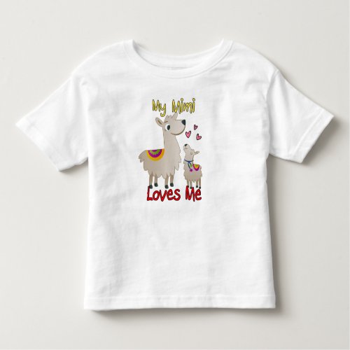 My Mimi Loves Me Llama Toddler T_shirt