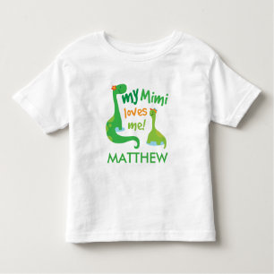 My Mimi Loves Me Personalized Dinosaur T-shirt