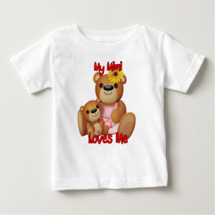 My Mimi Loves Me Teddy Bear Baby T-Shirt