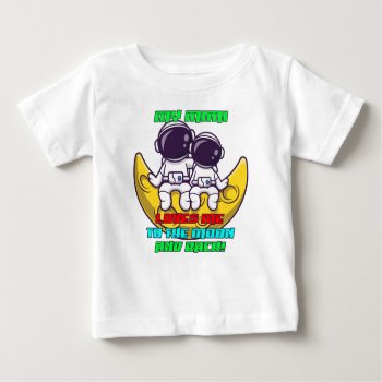 My Mimi Loves Me To The Moon And Back Astronaut Baby T-shirt by StargazerDesigns at Zazzle