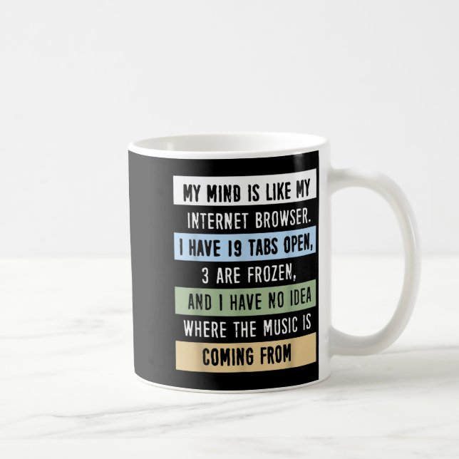 My Mind Is Like A Internet Browser  Coffee Mug (Right)