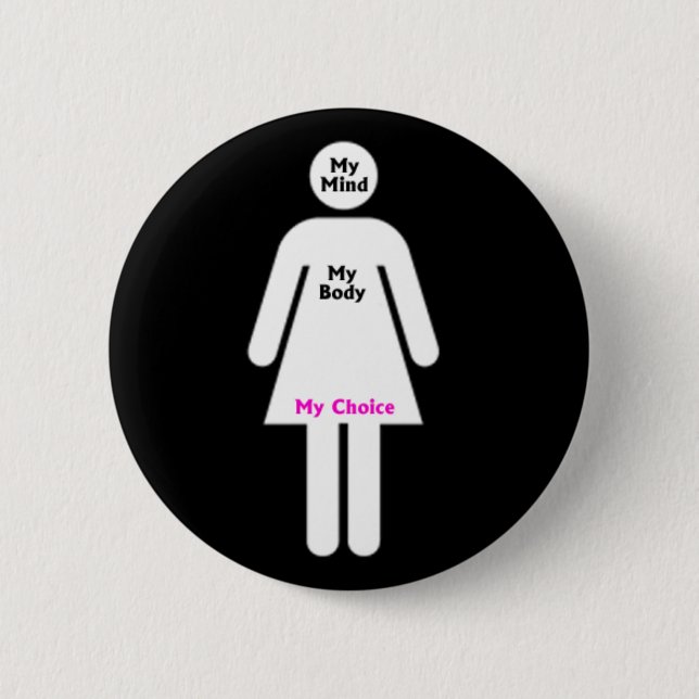 My Mind, My Body, My Choice Pinback Button (Front)