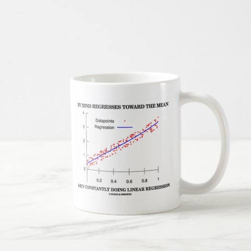 My Mind Regresses Toward Mean Linear Regression Coffee Mug