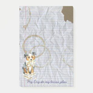 My Mini American Shepherd Ate My Lesson Plan Post-it Notes