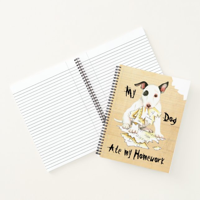 My Mini Bull Terrier Ate My Homework Notebook (Inside)