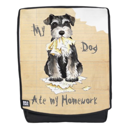 My Miniature Schnauzer Ate My Homework Backpack