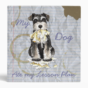 My Miniature Schnauzer Ate My Lesson Plan 3 Ring Binder