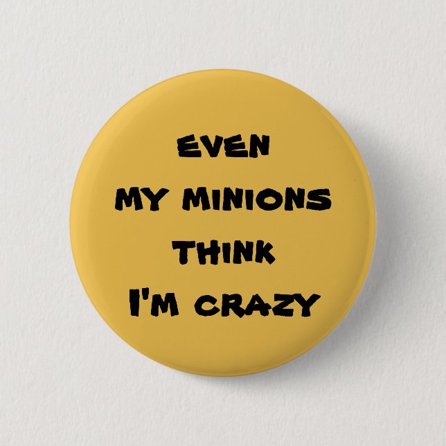 my minions pinback button (Front)