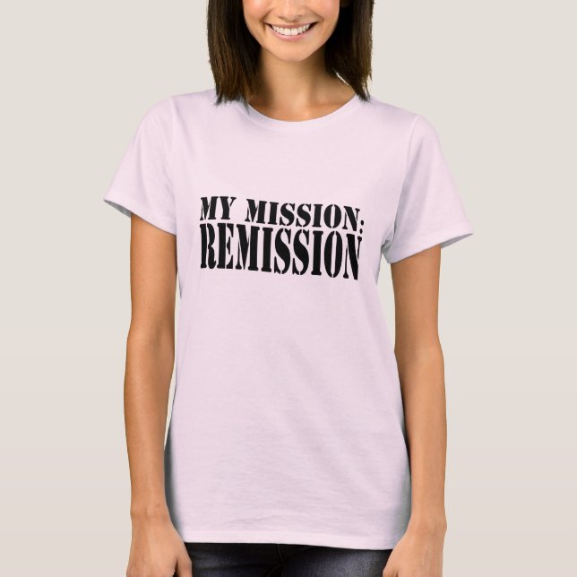 MY MISSION: REMISSION Ladies Long Sleeve (Fitted) T-Shirt (Front)