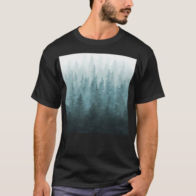 My Misty Secret Forest - Turquoise Green T-Shirt (Front)