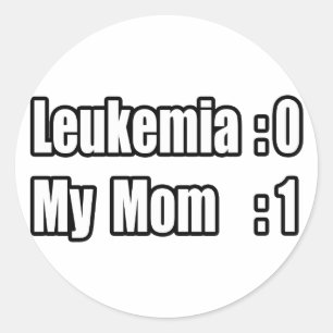 My Mom Beat Leukemia (Scoreboard) Classic Round Sticker