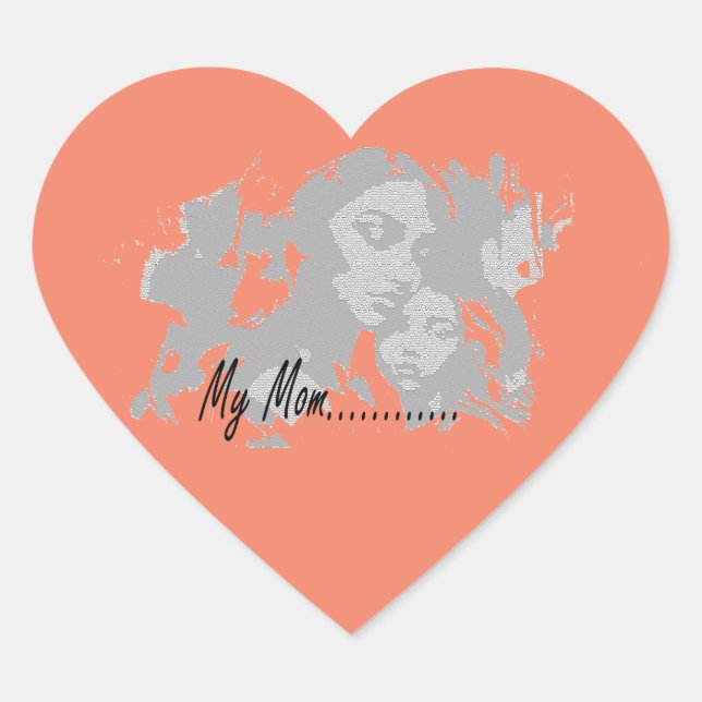 My Mom Heart Sticker (Front)