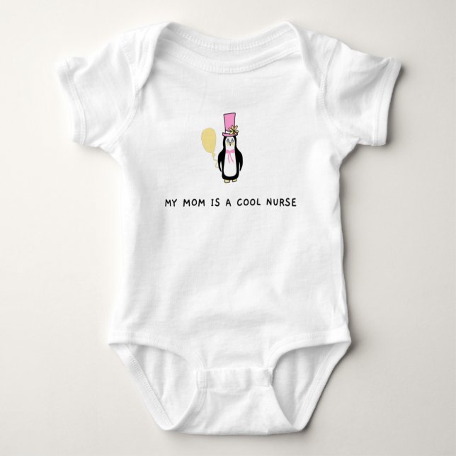 My mom is a cool nurse baby bodysuit (Front)