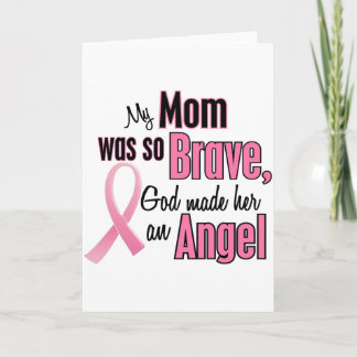 My Mom Is An Angel Breast Cancer Card