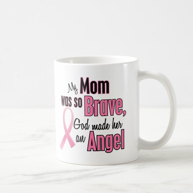 My Mom Is An Angel Breast Cancer Coffee Mug (Right)