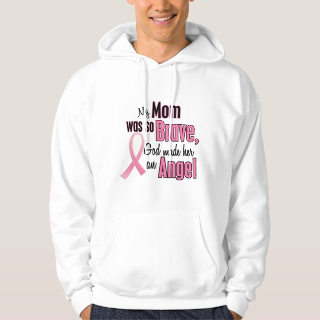 My Mom Is An Angel Breast Cancer Hoodie (Front)