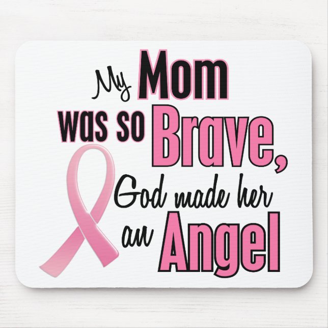 My Mom Is An Angel Breast Cancer Mouse Pad (Front)