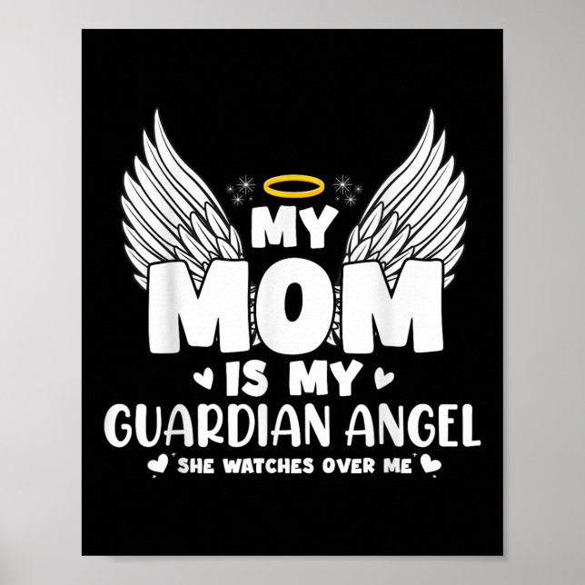 My Mom Is My Guardian Angel Memorial Day In Poster (Front)