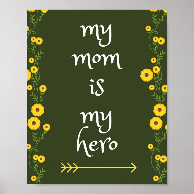 My mom is my hero poster (Front)