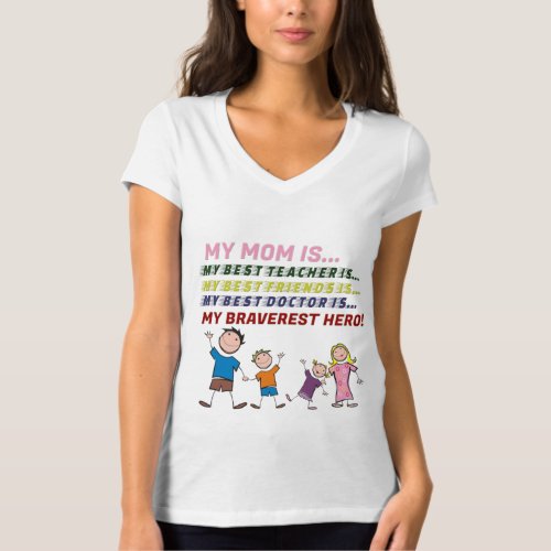 My Mom is the Best _ BellaCanvas Jersey V_Neck T_Shirt